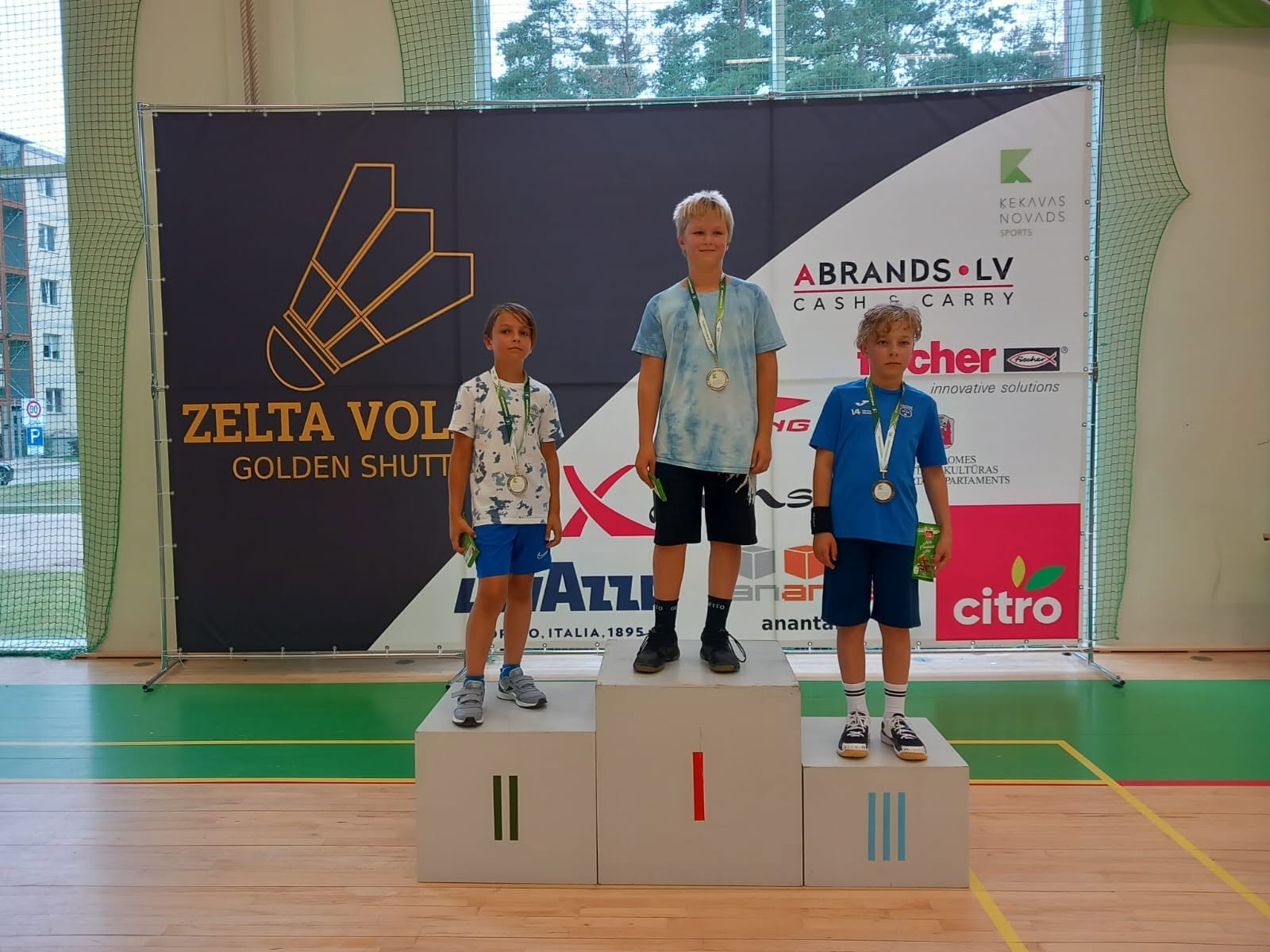 Youth category podium, Golden Shuttle tournament